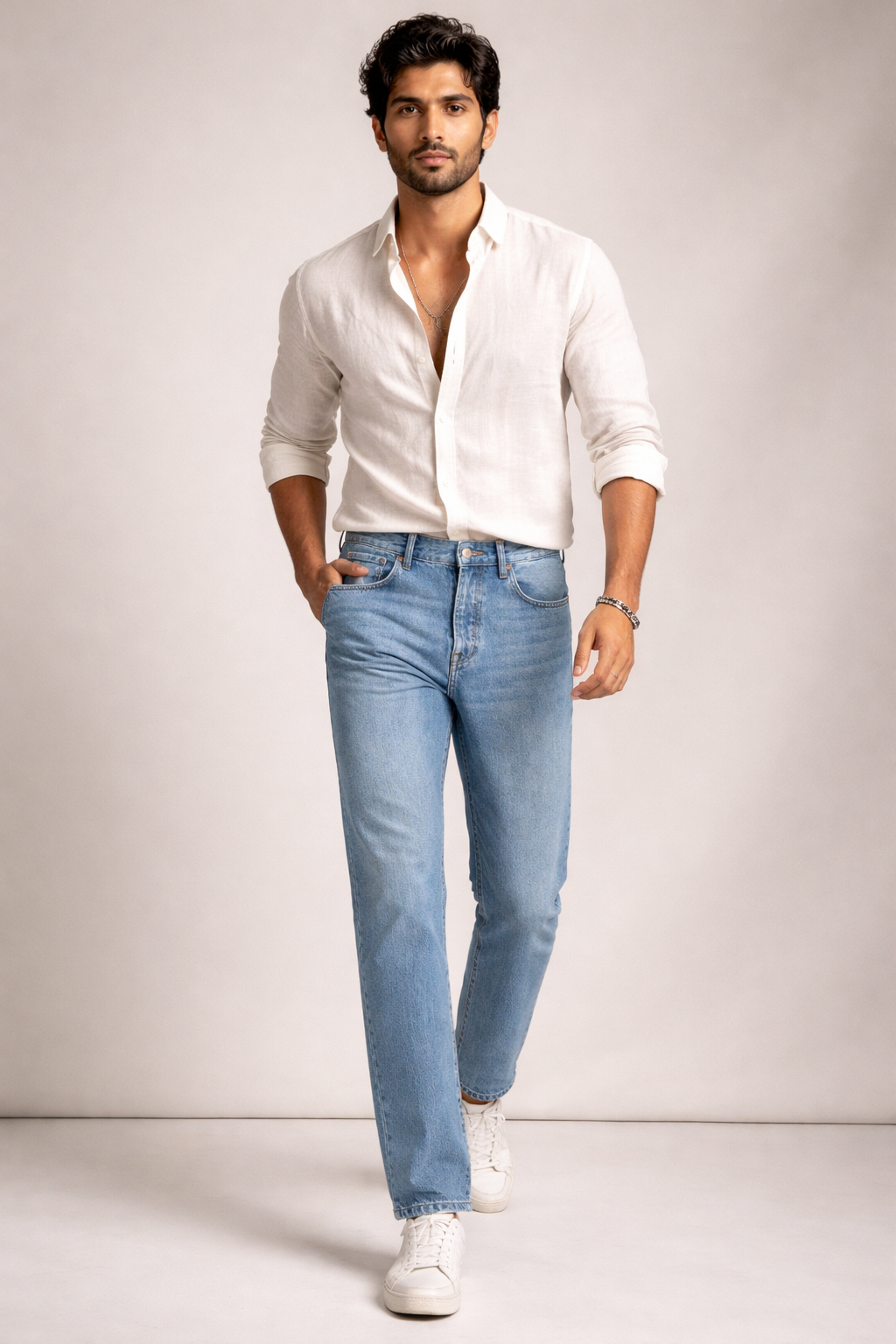Men’s Blue Slim-Fit Denim Jeans