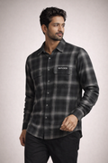 Black & Grey Checked Casual Shirt